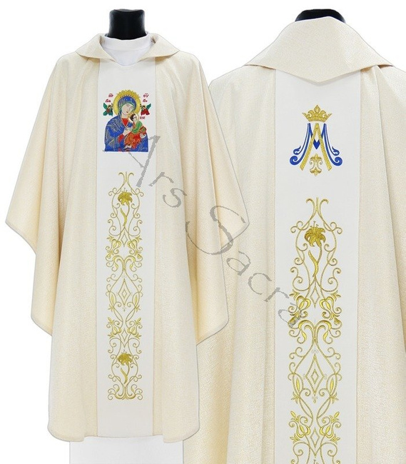 Chasuble mariale "Notre Dame du Perpétuel Secours" 408-GK54
