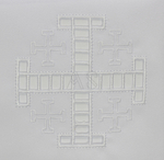Surplice with white Jerusalem crosses K4-B