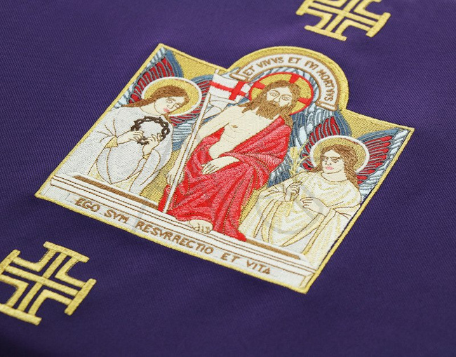 Chasuble gothique "Jésus est ressuscité" 425-K25
